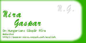 mira gaspar business card