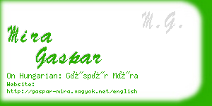 mira gaspar business card